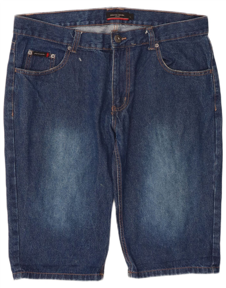 Pantaloni scurți din blugi pentru bărbați Pierre Cardin, mari W36, bumbac albastru