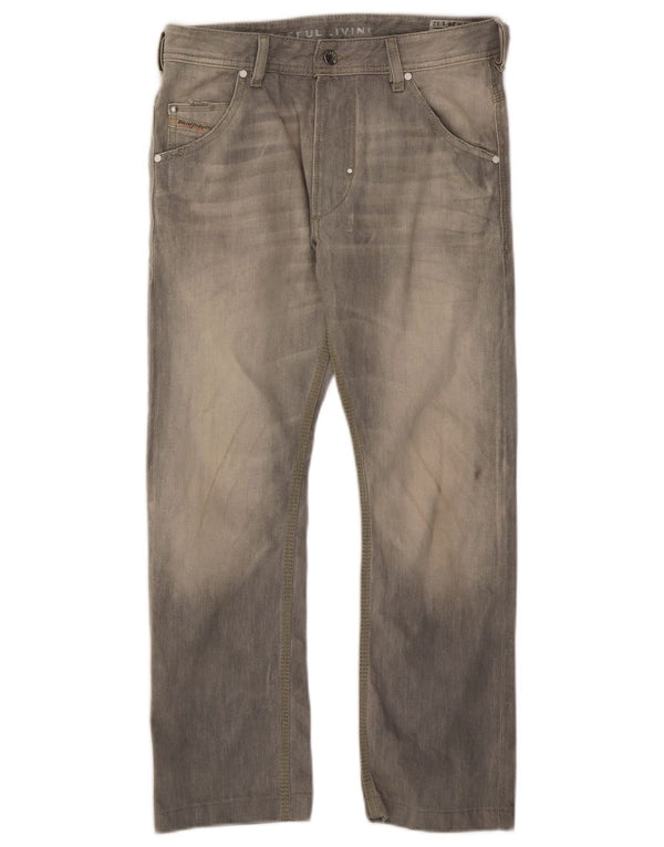 Blugi pentru bărbați Diesel Krooley Regular Carrot Slim W28 L26 bumbac gri