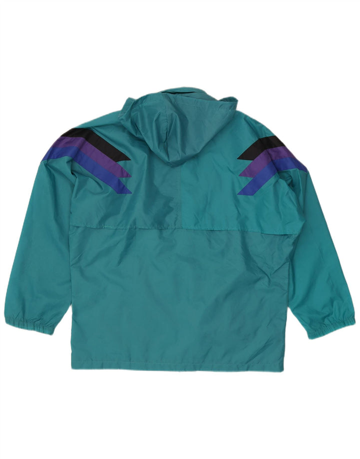 Jachetă de ploaie cu glugă Adidas pentru bărbați Marea Britanie 38/40 Turcoaz mediu Colorblock