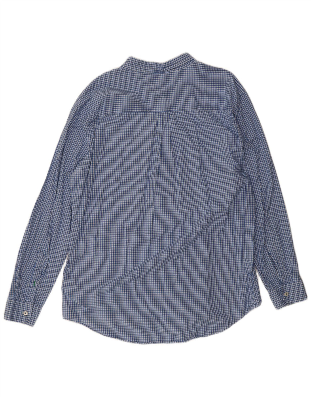 Cămașă personalizată pentru bărbați Tommy Hilfiger, bumbac cu check albastru 2XL