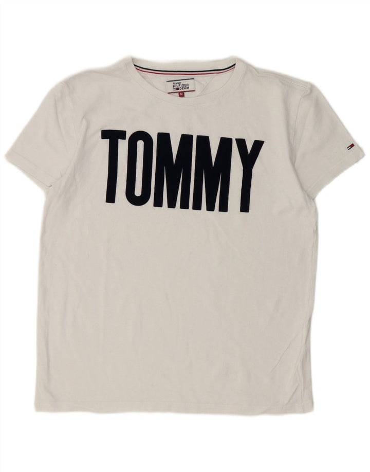 Tricou grafic Tommy Hilfiger pentru bărbați Top mediu alb