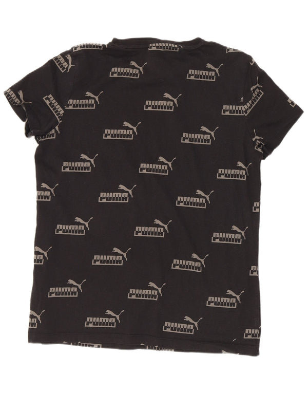 Tricou cu grafic Puma pentru bărbați Top mediu din bumbac negru