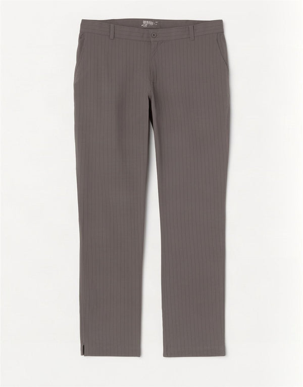 Pantaloni chino drepti Dri Fit Nike pentru bărbați W36 L34 poliester cu dungi gri