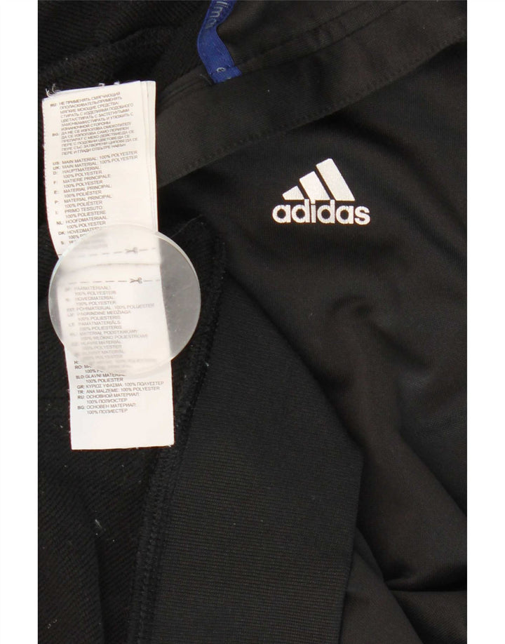 Pulover Adidas Climalite Zip pentru bărbați, mediu negru, poliester color bloc