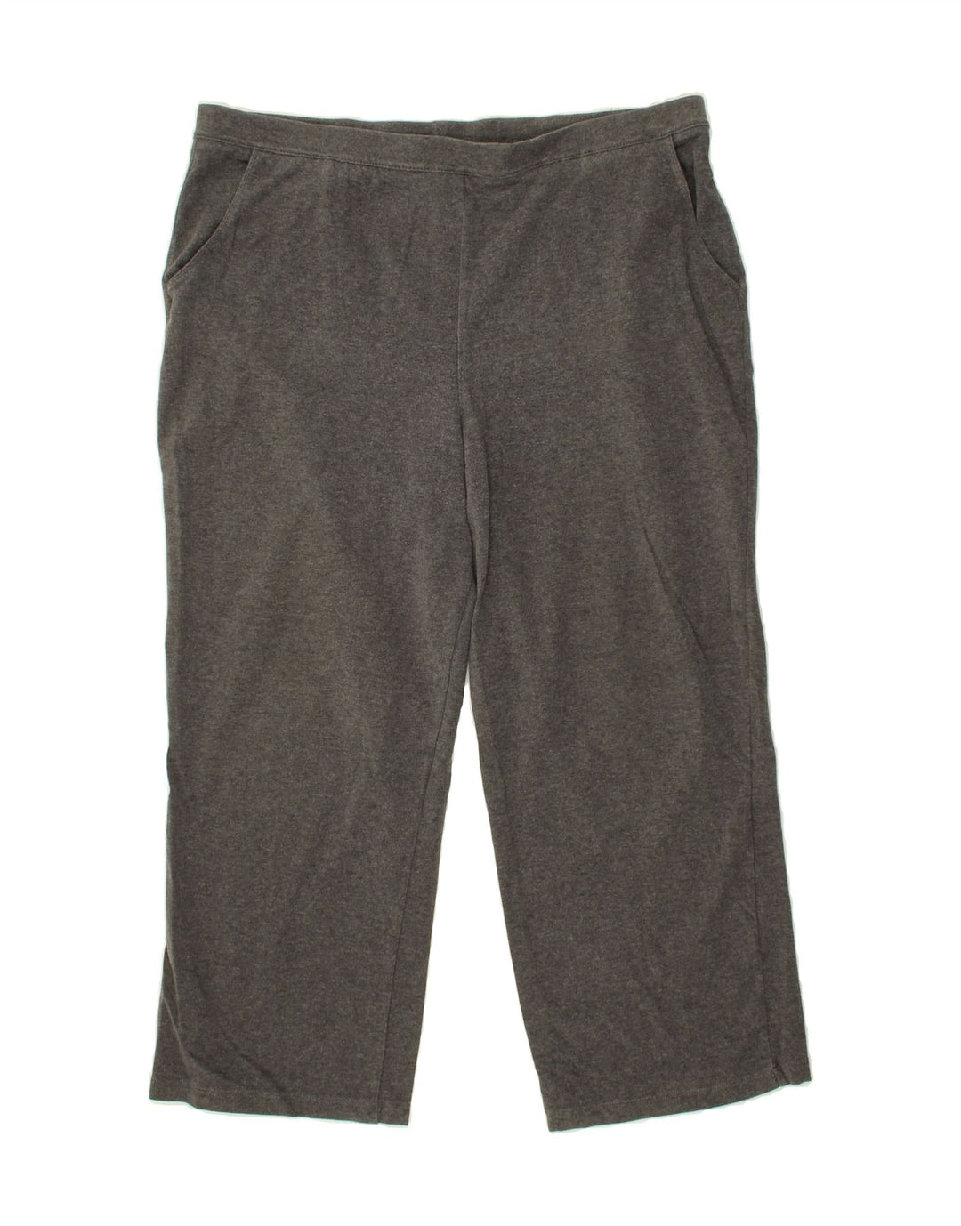L.L.BEAN Womens Crop Tracksuit Trousers UK 16 Large  Grey Vintage L.L.Bean and Second-Hand L.L.Bean from Messina Hembry 