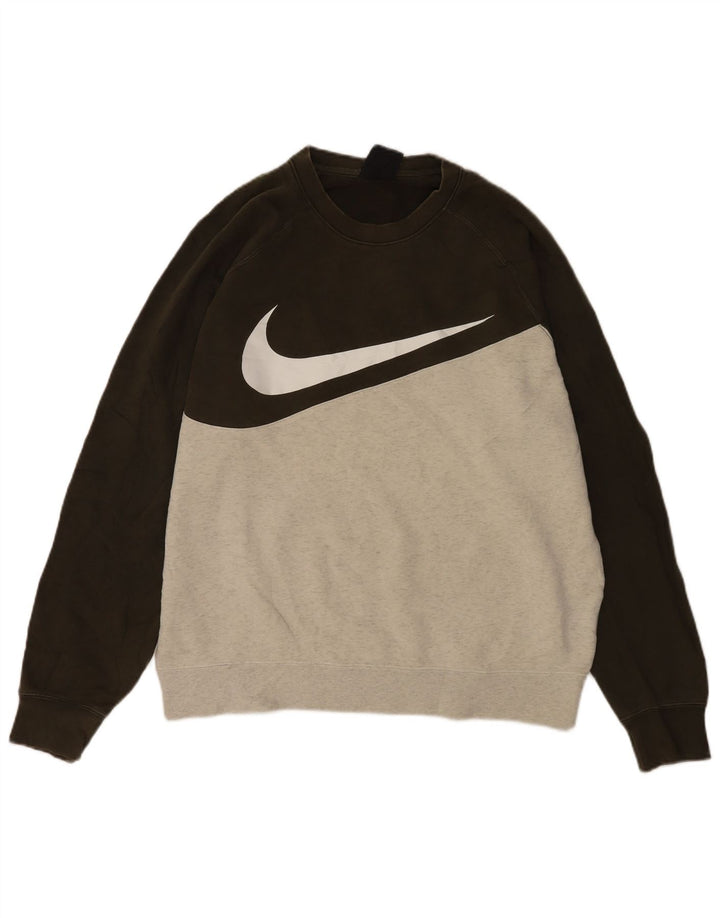Hanorac grafic pentru bărbați Nike Pulover mare kaki color block