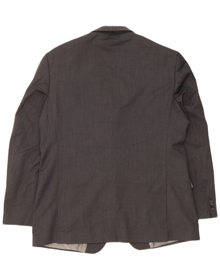 Jachetă blazer pentru bărbați Pierre Cardin cu 2 nasturi IT 54 2XL Lână gri