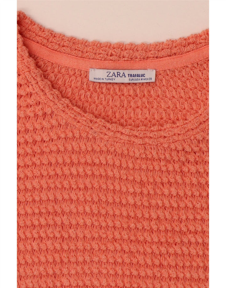 Bluză supradimensionată din tricot Trafaluc pentru femei ZARA UK 14 portocaliu mediu