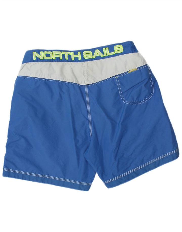 Pantaloni scurți de înot grafic North Sails pentru bărbați, albastru mediu, poliamidă color bloc
