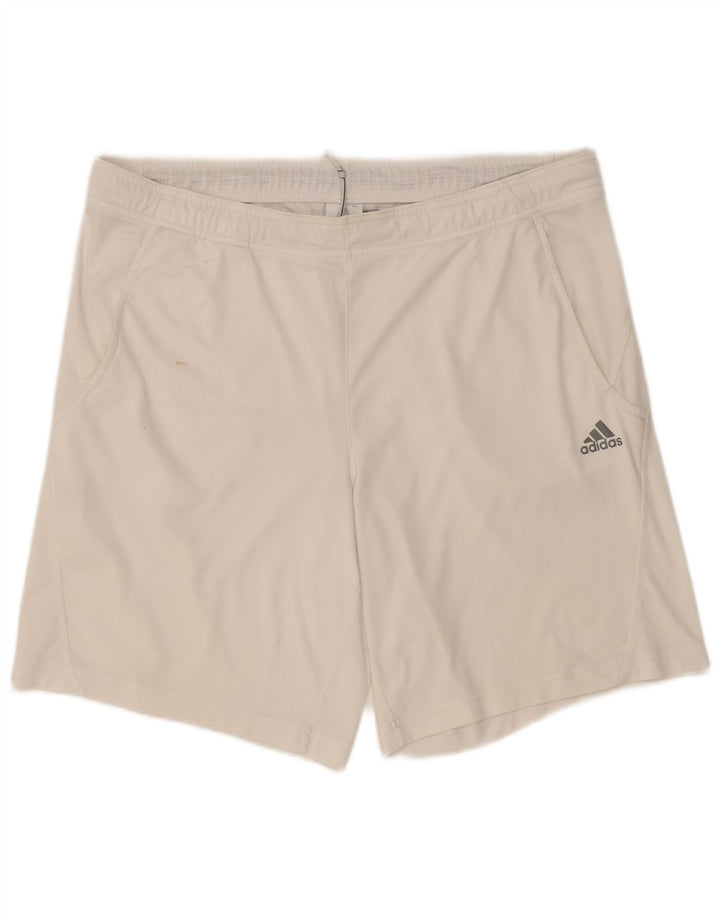 Pantaloni scurți sport pentru bărbați Adidas, mari, alb, din poliester