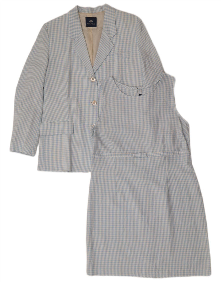 Set de 2 bucăți pentru femei Vintage cu 3 nasturi IT 46 Viscoză mare, albastră