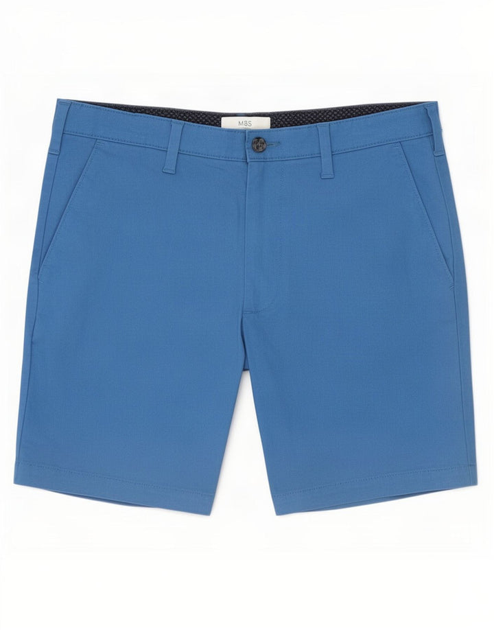 Pantaloni scurți chino pentru bărbați Marks & Spencer W32, bumbac albastru mediu