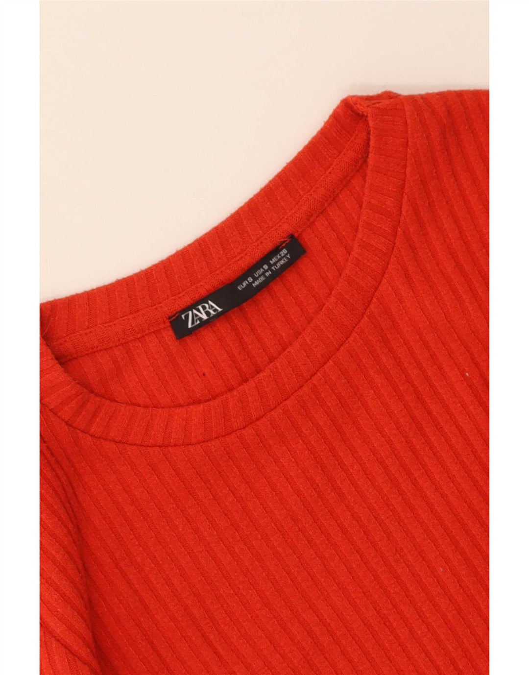 Top femeie Zara cu mânecă lungă UK 8 Small Red
