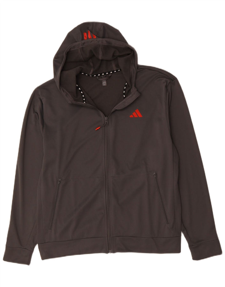 Pulover Adidas Aeroready Zip pentru bărbați, poliester, gri mediu