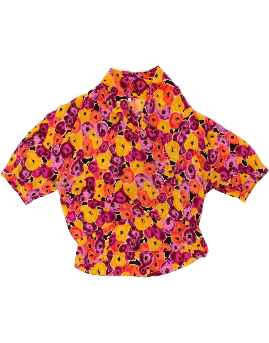 VINTAGE Womens Blouse Top IT 44 Medium Multicoloured Floral Vintage Vintage and Second-Hand Vintage from Messina Hembry 