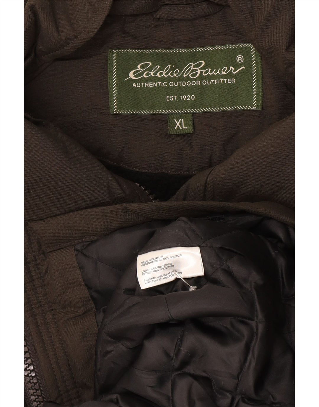 Jachetă căptușită pentru bărbați EDDIE BAUER UK 42 XL Nylon gri