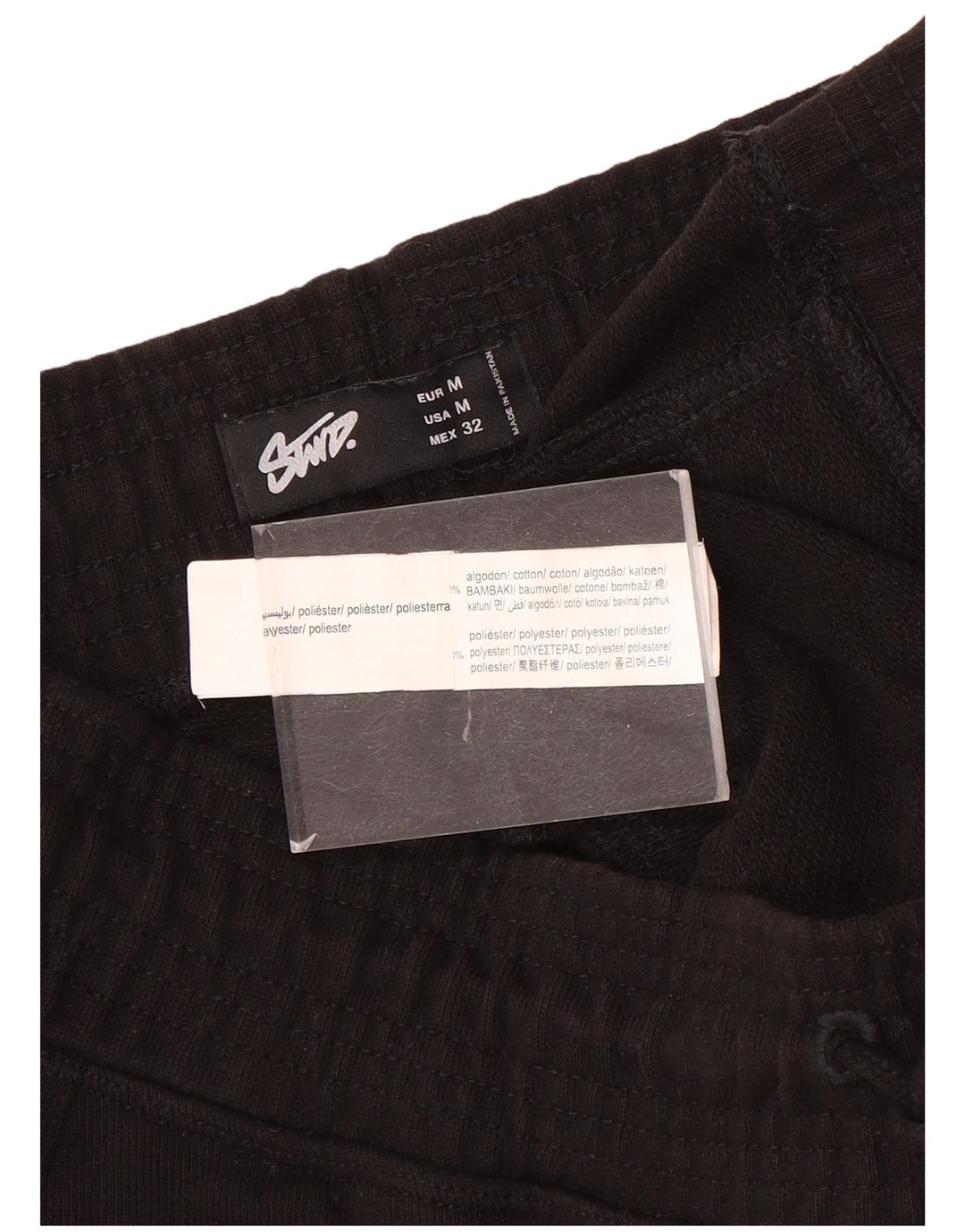 Pantaloni scurți sport pentru bărbați Pull & Bear, bumbac mediu negru