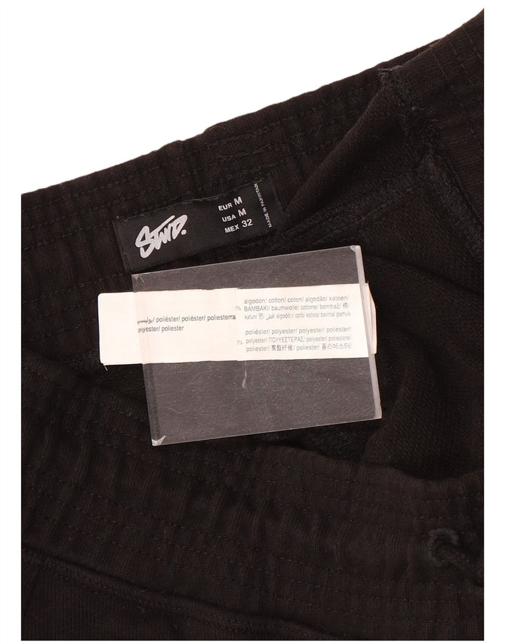 Pantaloni scurți sport pentru bărbați Pull & Bear, bumbac mediu negru