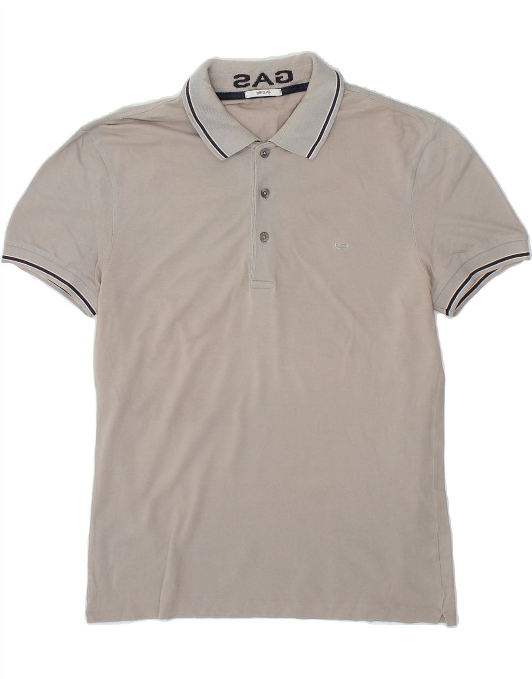 GAS Mens Polo Shirt Medium Grey Cotton Vintage Gas and Second-Hand Gas from Messina Hembry 