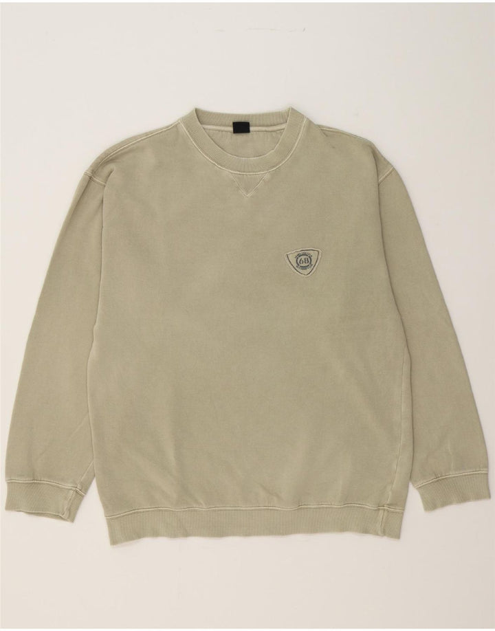 GLOBE TROTTER Mens Sweatshirt Jumper 2XL Green Cotton Vintage Globe Trotter and Second-Hand Globe Trotter from Messina Hembry 