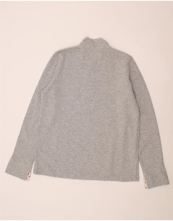 ORVIS Womens Zip Neck Sweatshirt Jumper UK 16 Large Grey Cotton Vintage Orvis and Second-Hand Orvis from Messina Hembry 