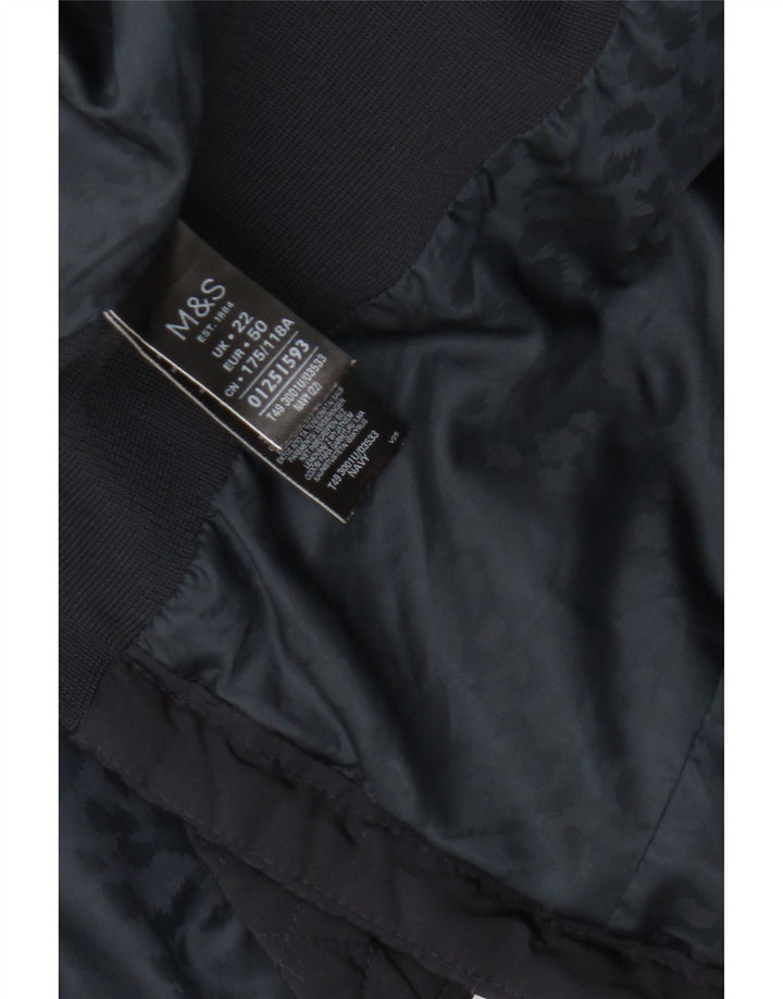 Jachetă matlasată pentru femei Marks & Spencer UK 22 3XL Bleumarin Poliester