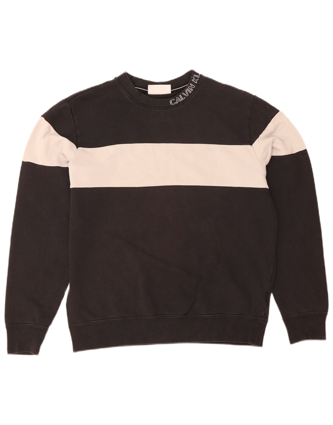 Hanorac grafic pentru bărbați Calvin Klein Jeans Pulover mediu negru Colorblock