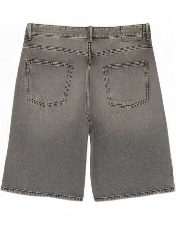 Pantaloni scurți din denim pentru bărbați Zara IT 44 Large W34 Bumbac gri