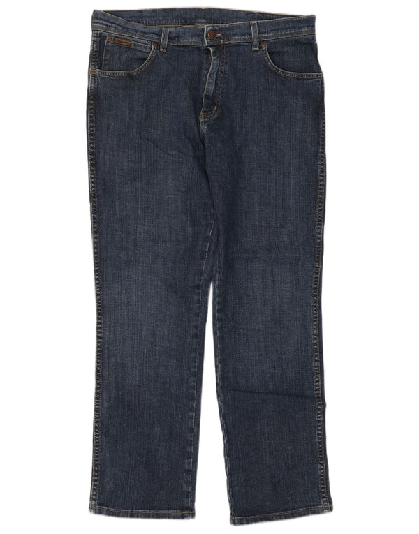 Blugi drepti Wrangler pentru bărbați Texas Stretch W36 L30 Bumbac albastru