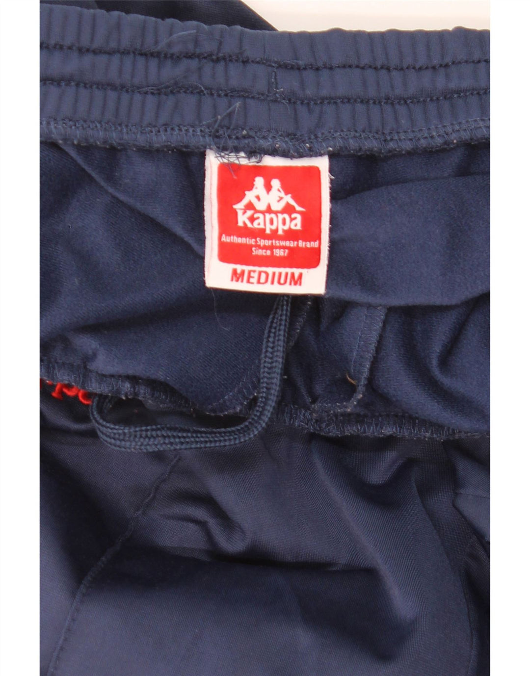 Pantaloni de trening cu grafică pentru bărbați Kappa, albastru bleumarin mediu