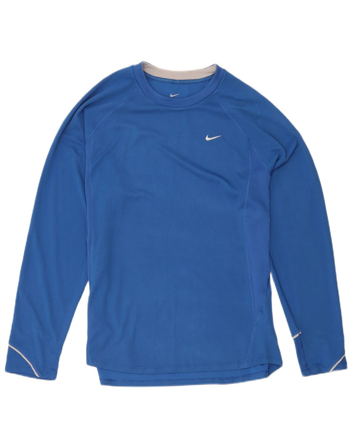 Tricou Nike Dri Fit Top cu mânecă lungă pentru femei UK 20/22 XL Albastru Poliester