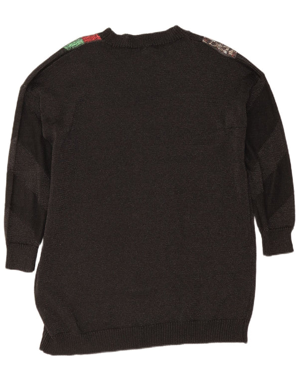 Tu Clothing Rochie pulover cu mânecă lungă pentru femei UK 18 XL Negru Colorblock