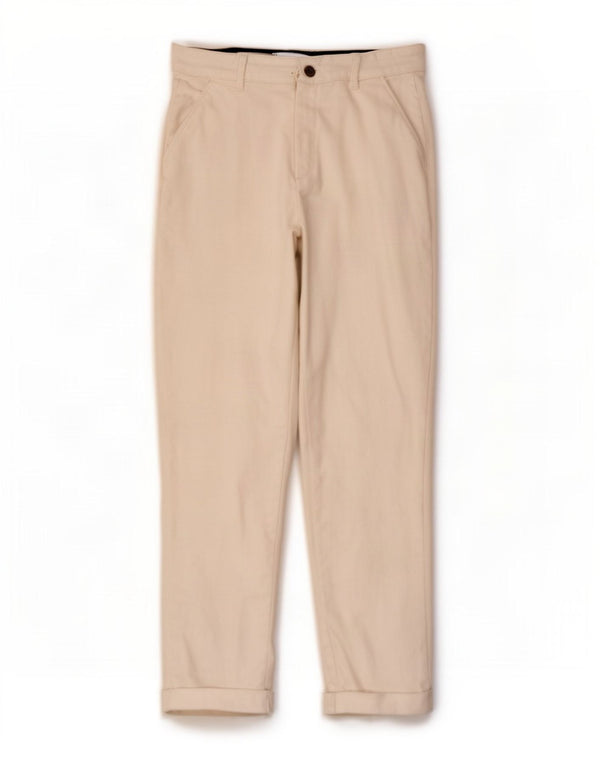 Crew Clothing Pantaloni chino drepti pentru femei UK 10 Small W26 L28 White