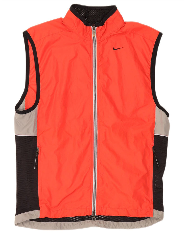 Jachetă pentru bărbați NIKE fără mâneci, top de trening, culoare portocaliu mediu, bloc de culoare