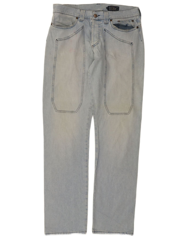 Blugi drepti pentru bărbați Jeckerson W34 L33 albastru