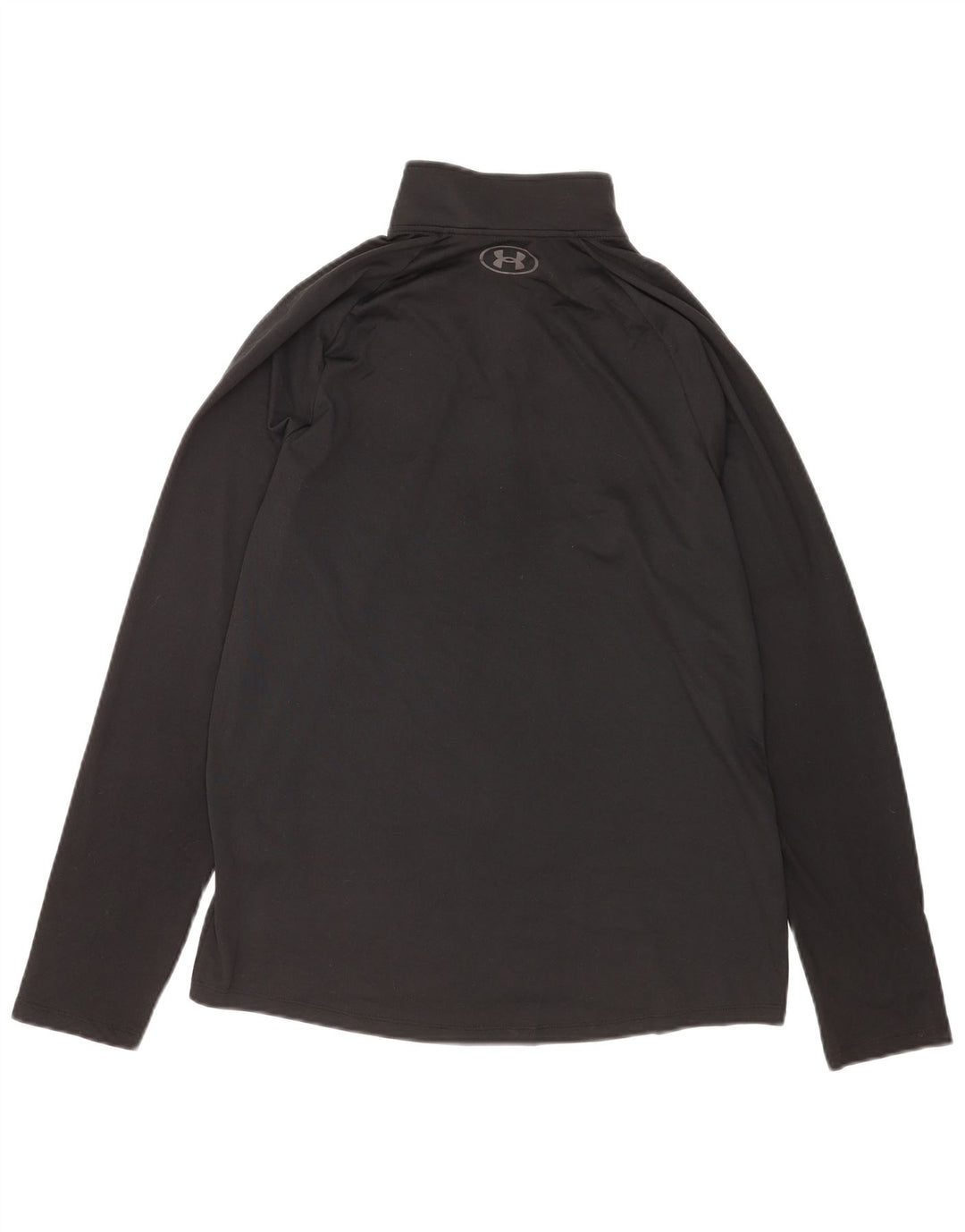 Top de trening Under Armour pentru bărbați, cu fermoar și gât, poliester negru