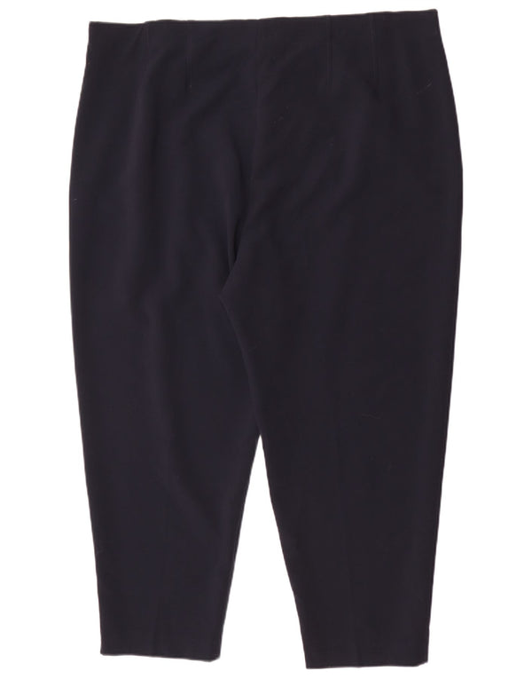 Pantaloni tăiați pentru femei cu talie înaltă Marks & Spencer UK 22 3XL W42 L26 bleumarin B
