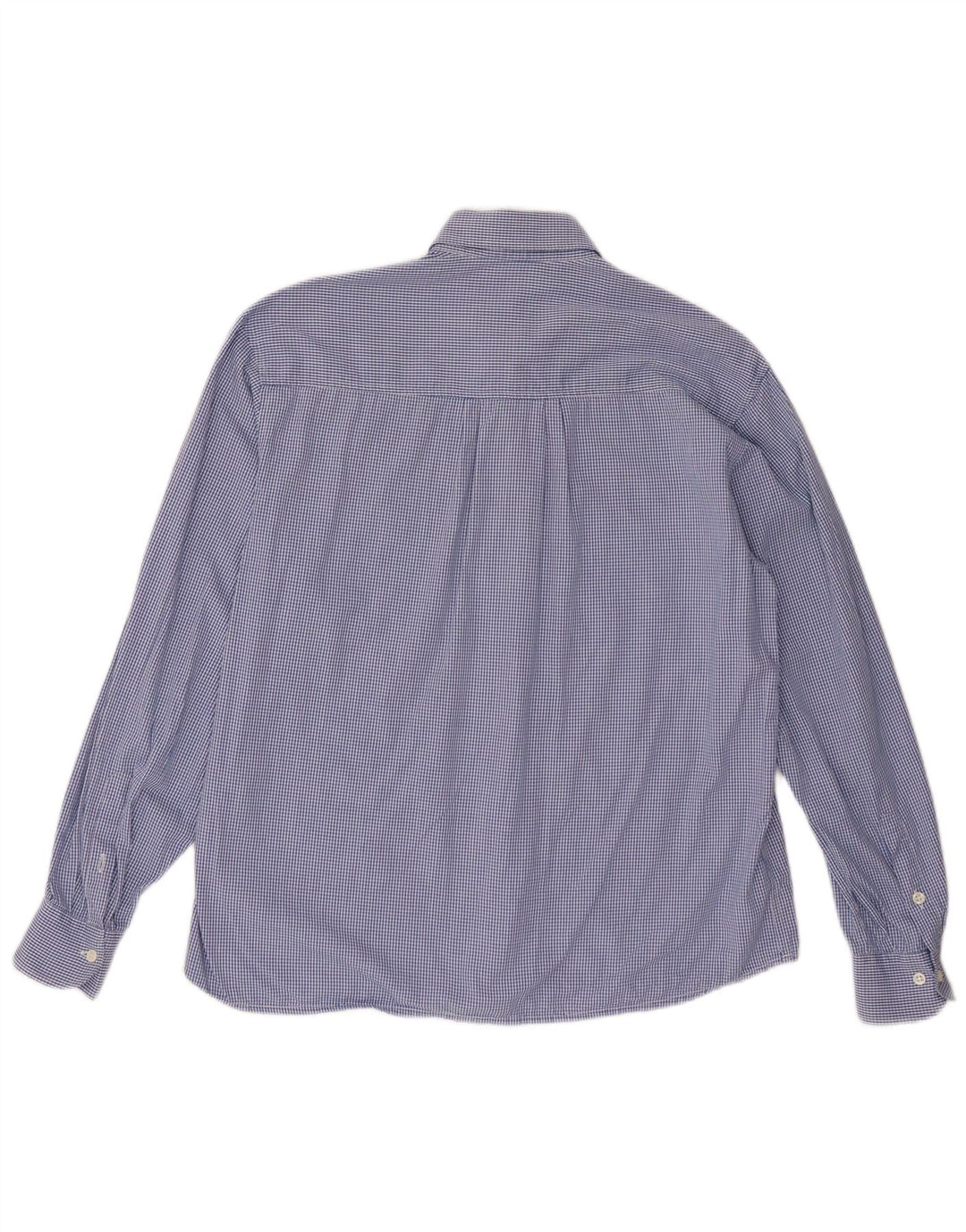 Cămașă obișnuită cu mânecă lungă pentru femei Emmanuel Schvili UK 18 XL Blue Vichy