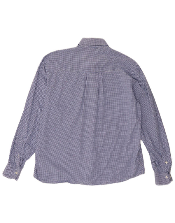 Cămașă obișnuită cu mânecă lungă pentru femei Emmanuel Schvili UK 18 XL Blue Vichy