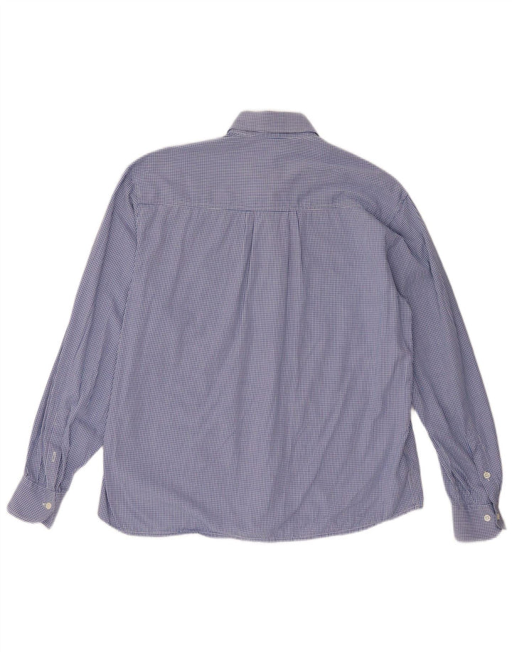 Cămașă obișnuită cu mânecă lungă pentru femei Emmanuel Schvili UK 18 XL Blue Vichy