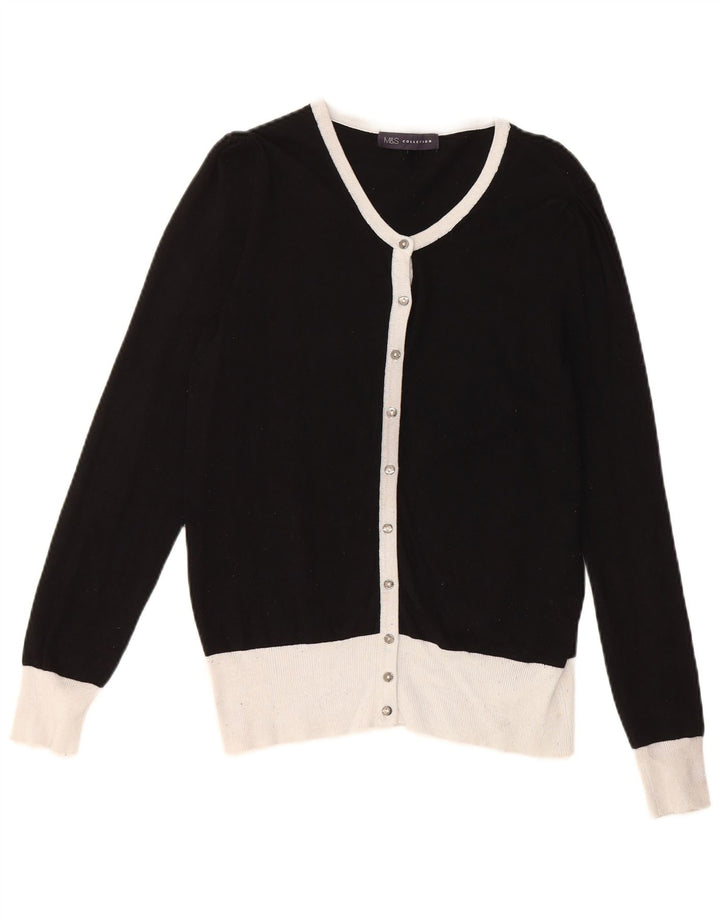 Pulover cardigan pentru femei Marks & Spencer UK 10 Samll Black Colorblock