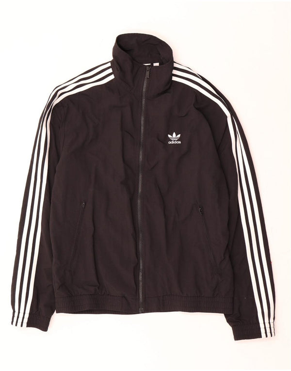 Jachetă pentru trening Adidas pentru bărbați, poliester mediu negru