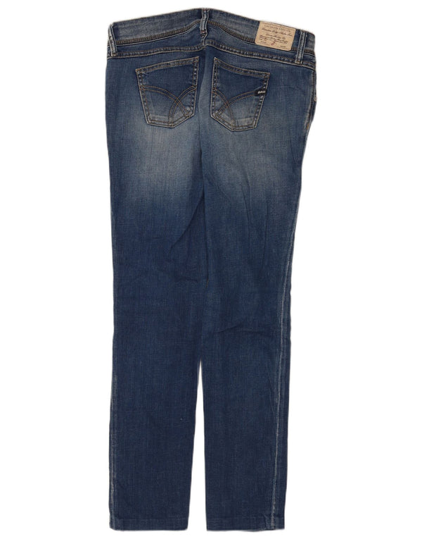 Blugi skinny pentru femei Gas cu talie joasa W29 L30 albastri