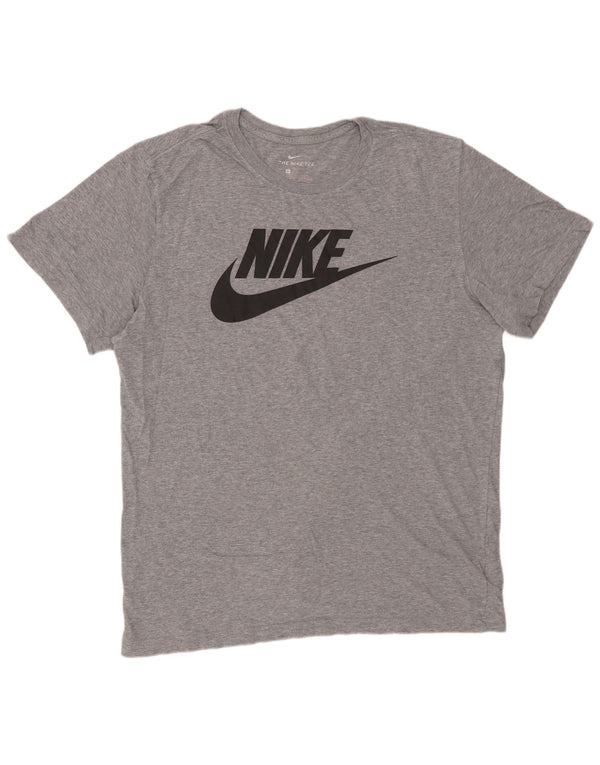 Tricou grafic pentru bărbați NIKE Top mare din bumbac gri