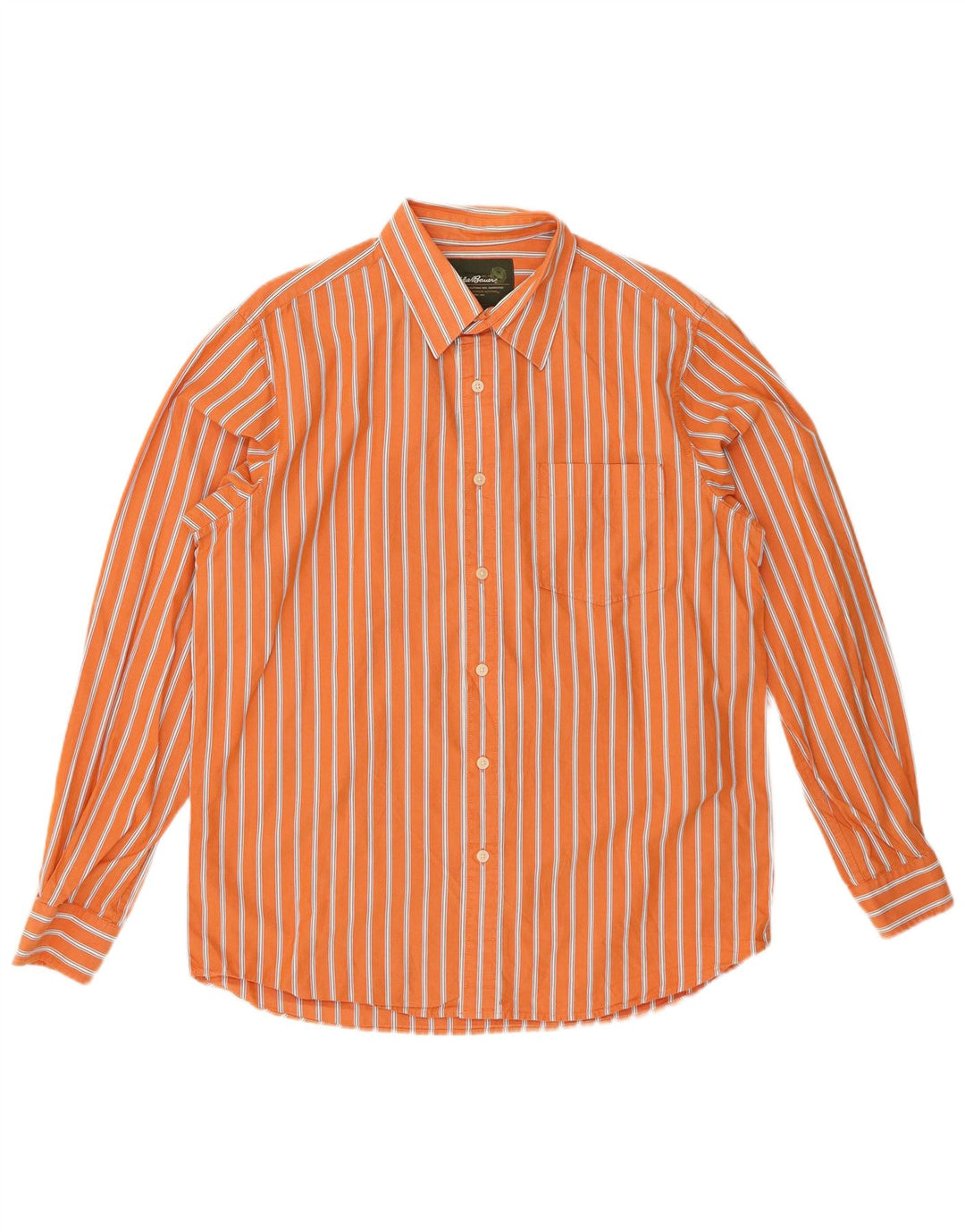 Cămașă pentru bărbați EDDIE BAUER, bumbac cu dungi portocalii medii