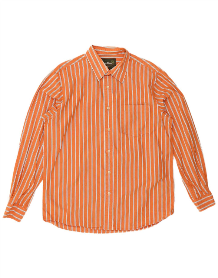 Cămașă pentru bărbați EDDIE BAUER, bumbac cu dungi portocalii medii