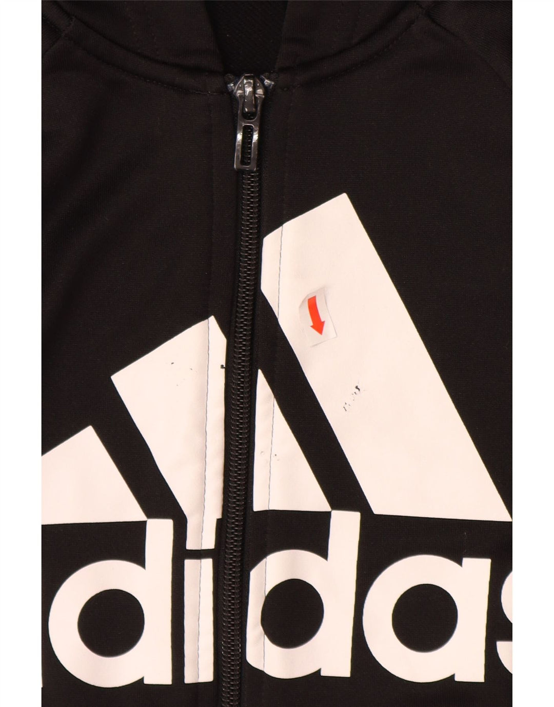 Pulover pentru fete ADIDAS Graphic Zip Hoodie 11-12 ani poliester negru