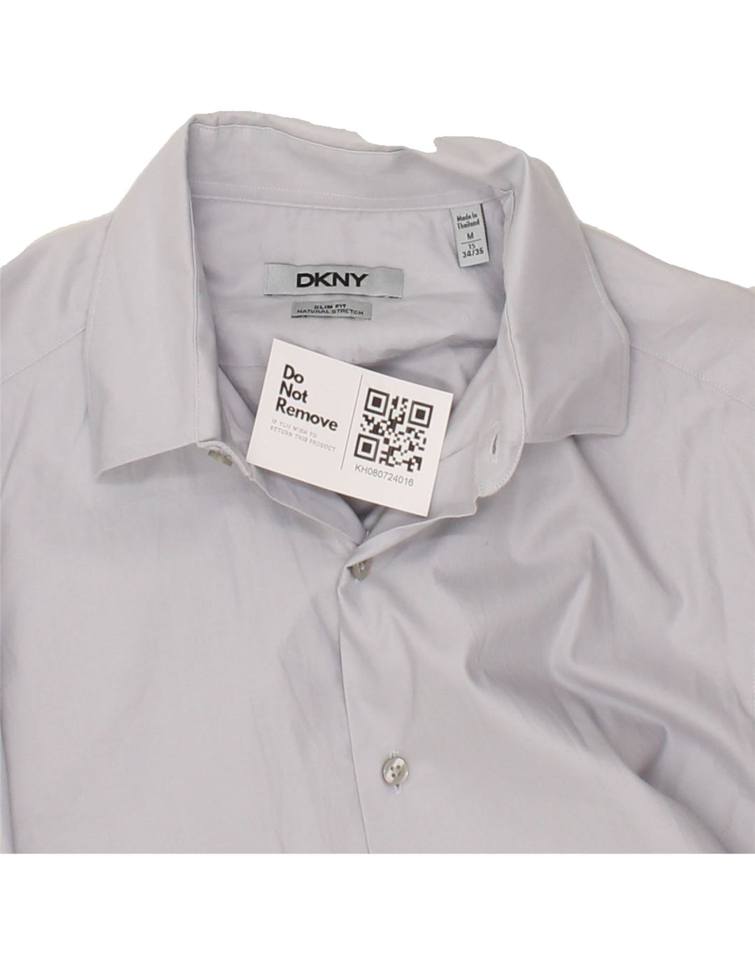 DKNY Mens Slim Fit Shirt Size 15 Medium Blue Cotton Vintage Dkny and Second-Hand Dkny from Messina Hembry 
