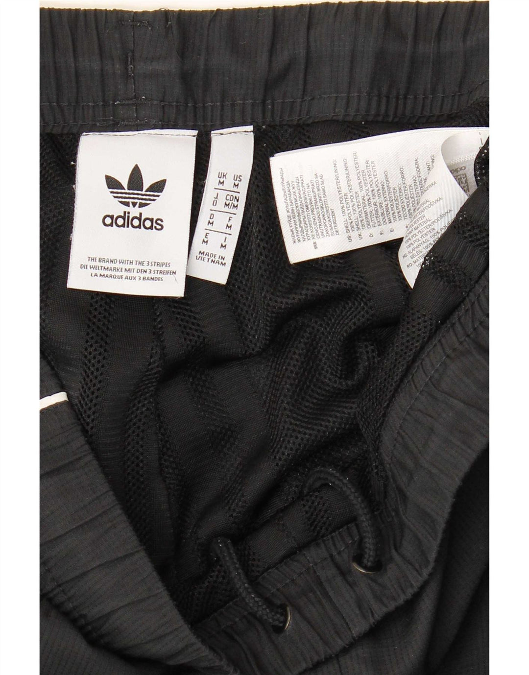 Pantaloni de trening pentru bărbați Adidas Pantaloni de jogging Mediu Negru Poliester color bloc