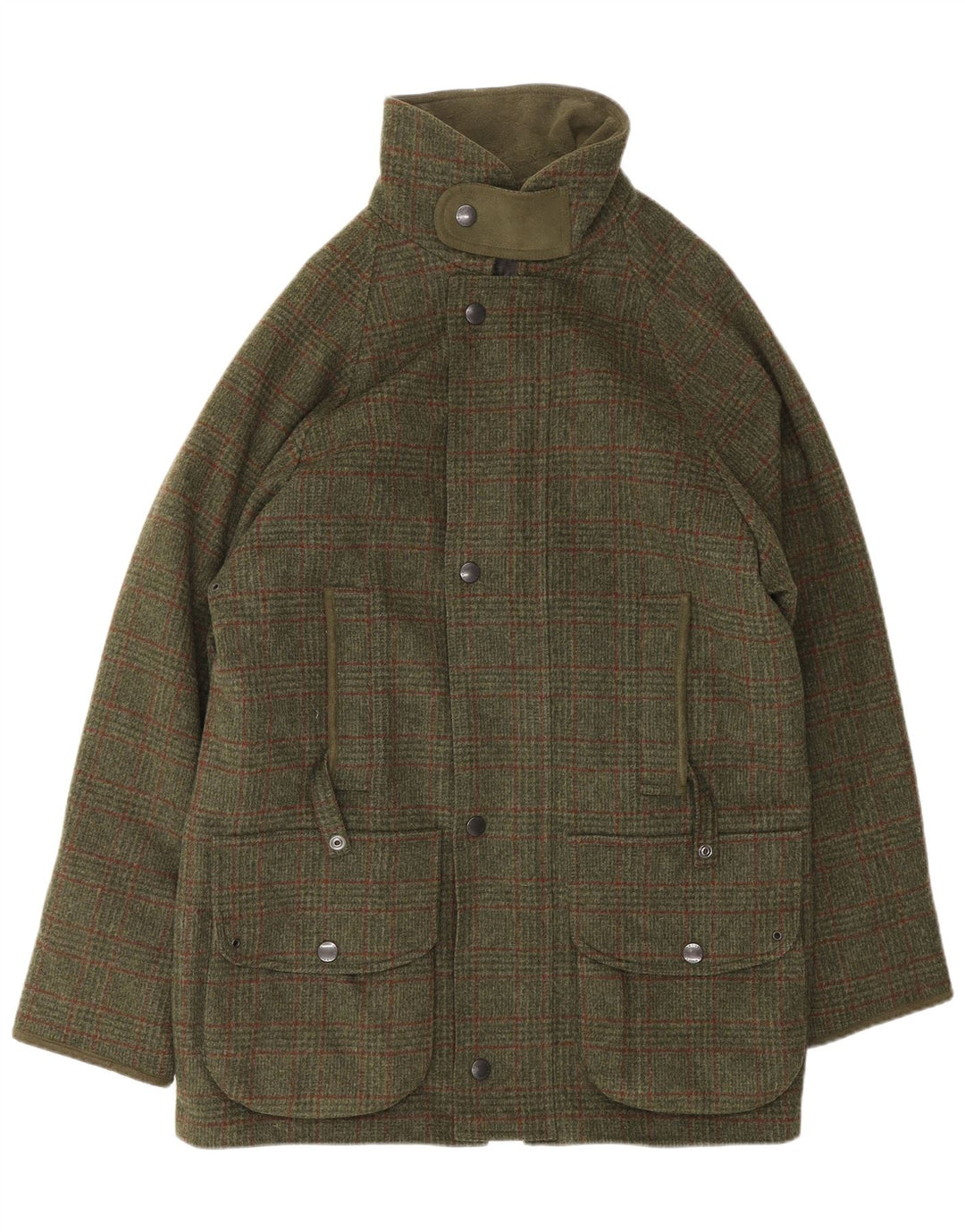 Jachetă pentru bărbați Barbour UK 38 Medium Kaki Lână carouri